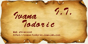 Ivana Todorić vizit kartica